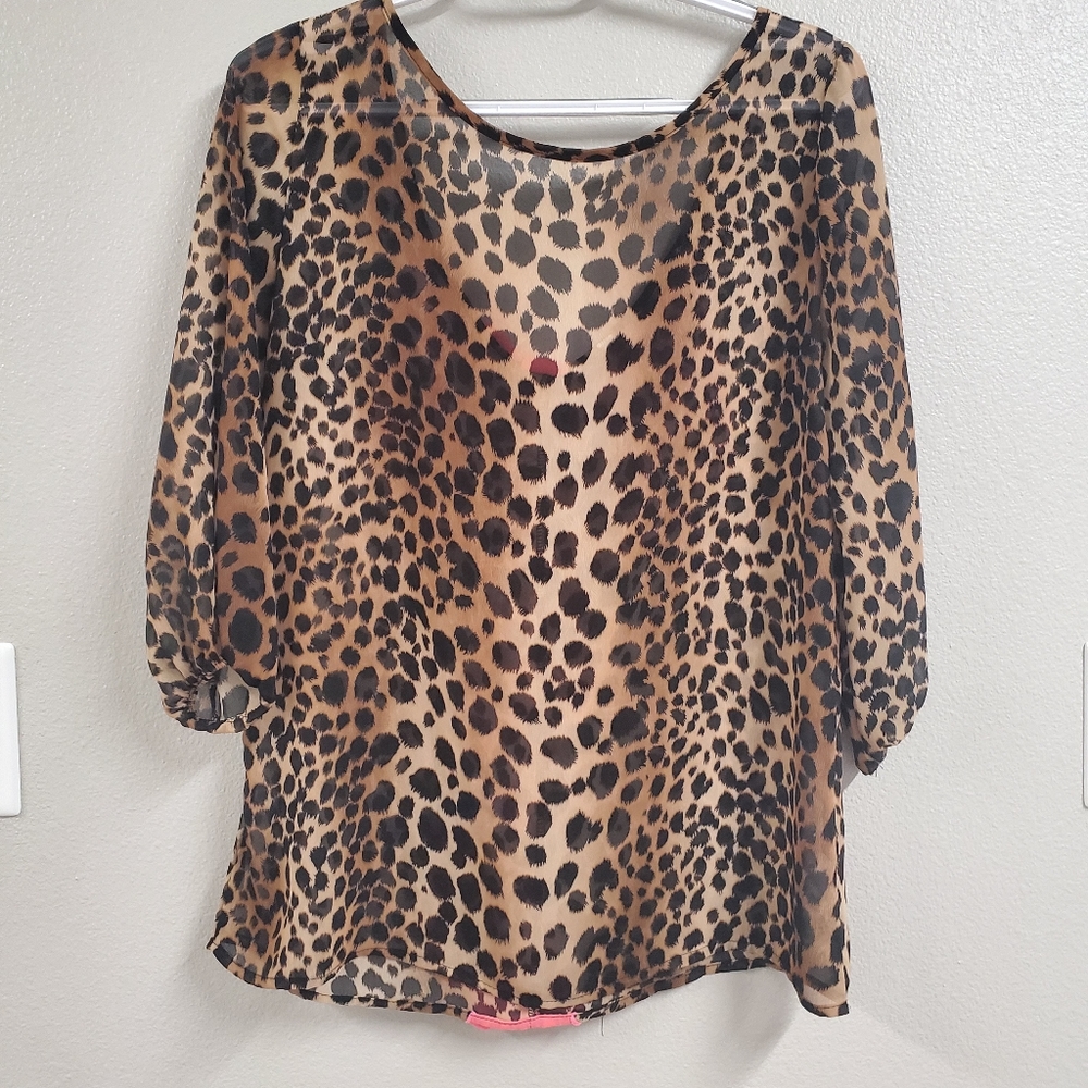 Women's leopard blouse